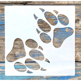 Kutya, Love, Dog 15x15cm es műanyag sablon  DIY stencil