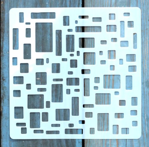 Geometria mintás15x15 cm-es DIY sablon műanyag festő stencil