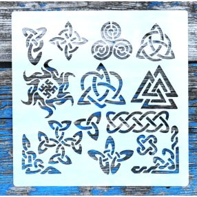 Rúna mintás, 15x15cm-es  sablon 