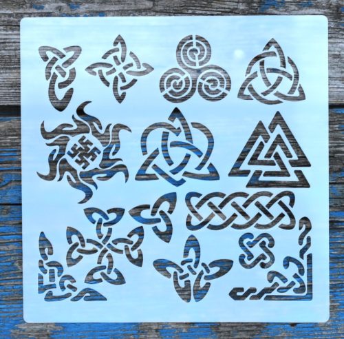 Rúna mintás, 15x15cm-es  sablon 