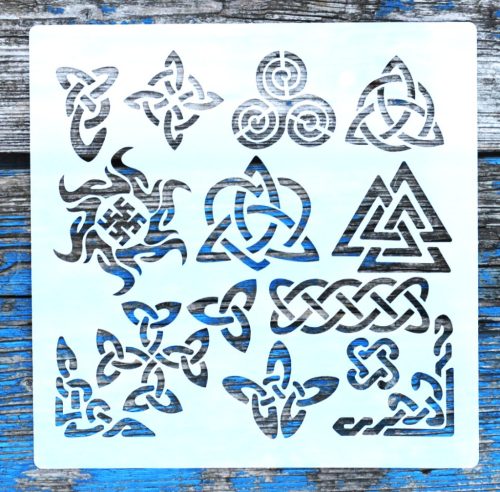Rúna mintás, 15x15cm-es  sablon 