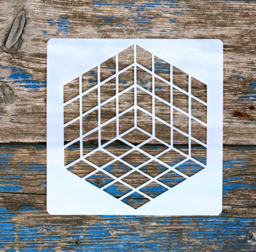 3D mintás15x15cm-es festő sablon,  műanyag stencil