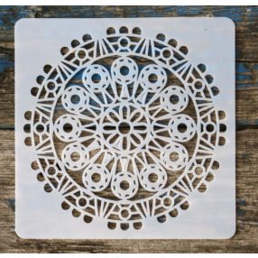 Mandala,15x15cm -es műanyag sablon DIY stencil