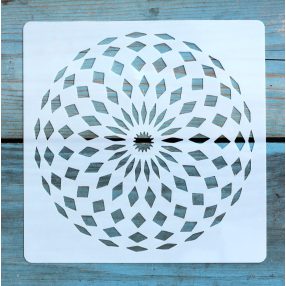 Geometria mintás ,15x15 cm-es mandala sablon 