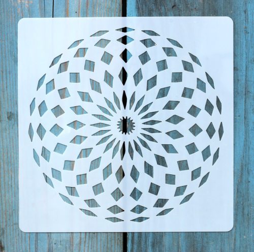 Geometria mintás ,15x15 cm-es mandala sablon 
