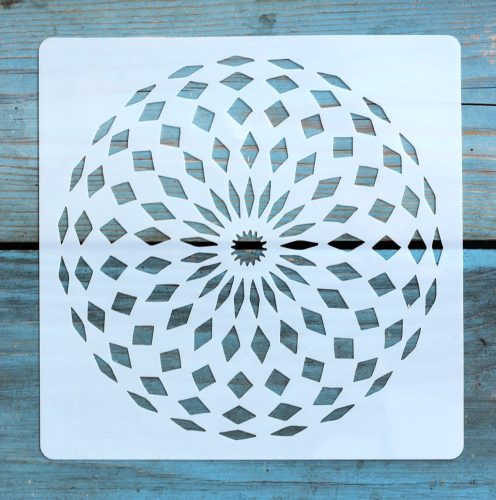 Geometria mintás ,15x15 cm-es mandala sablon 