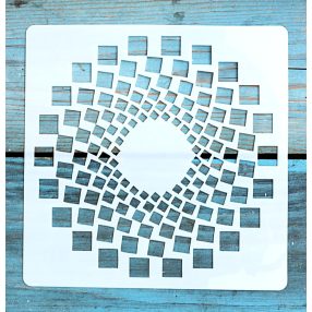 Geometria mintás ,15x15 cm-es  mandala sablon 