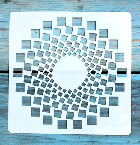 Geometria mintás ,15x15 cm-es  mandala sablon 