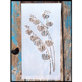 Ballon viràgos festő stencil 23x12cm- es műanyag  sablon
