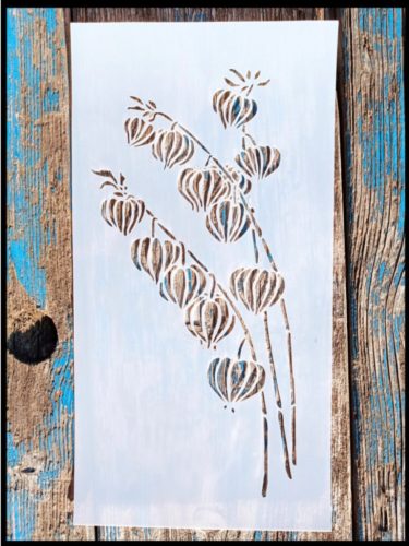 Ballon viràgos festő stencil 23x12cm- es műanyag  sablon