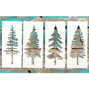   12x29cm- es fàs rétegző festő sablon szett műanyag DIY stencil 