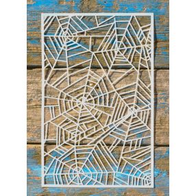   textúra pókháló mintás festő rétegző sablon stencil 18x28 cm-es 