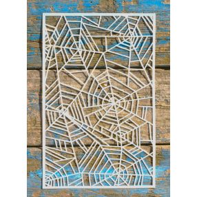   textúra pókháló mintás festő sablon stencil 18x28 cm-es 