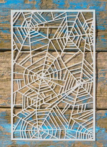 textúra pókháló mintás festő rétegző sablon stencil 18x28 cm-es 