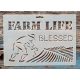 Farm Life  21x15cm-es  mandala rétegző, festő sablon