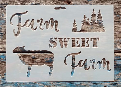Farm Sweet Farm  21x15cm-es  mandala rétegző, festő sablon