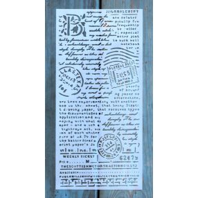 kézírás12x25 cm- es rétegző festő sablon DIY stencil