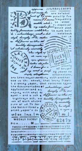 kézírás12x25 cm- es rétegző festő sablon DIY stencil