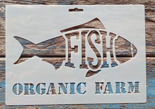 Fish Organic Farm   21x15cm-es  festő sablon 