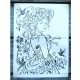 15x20cm- es nő kalapban mintàs DIY  sablon festő stencil
