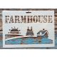 Farmhouse 21x15cm-es műanyag sablon  DIY festő  stencil 