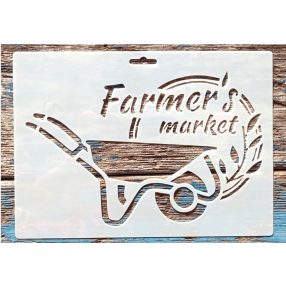   Farmers  market 21x15cm-es műanyag festő stencil DIY  sablon 