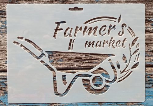 Farmers market 21x15cm-es  festő sablon 