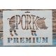 Pork Premium 21x15cm-es  festő sablon 