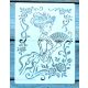 15x20cm- es nő kalapban mintàs sablon műanyag  festő stencil 