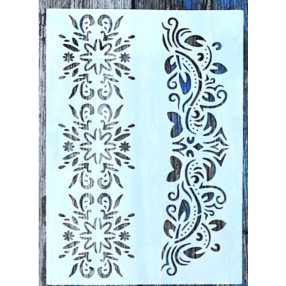 Barokk mintás 21x15cm-es  festő sablon 