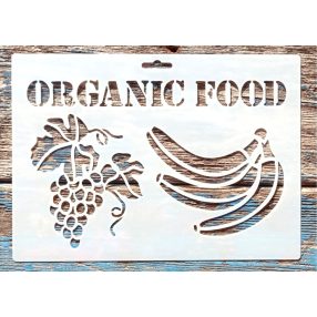 Organic food 21x15cm-es műanyag festő stencil DIY sablon