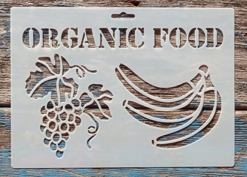 Organic food 21x15cm-es  festő sablon 