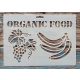 Organic food 21x15cm-es  festő sablon 
