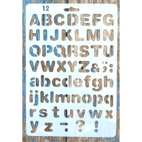 ABC műanyag betű sablon 18x26cm DIY festő  stencil 