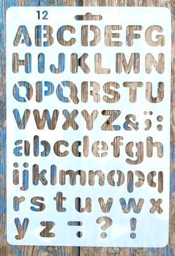 ABC műanyag betű sablon 18x26cm DIY festő  stencil 