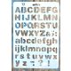 ABC műanyag betű sablon 18x26cm DIY festő  stencil 