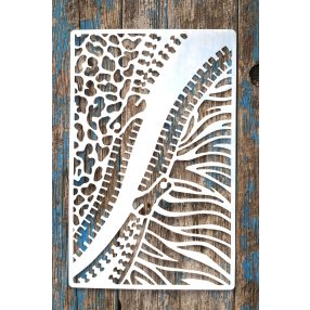 cipzár  mintás műanyag sablon 18x26cm  DIY festő stencil