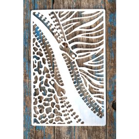 cipzár  mintás műanyag sablon 18x26cm  DIY festő stencil