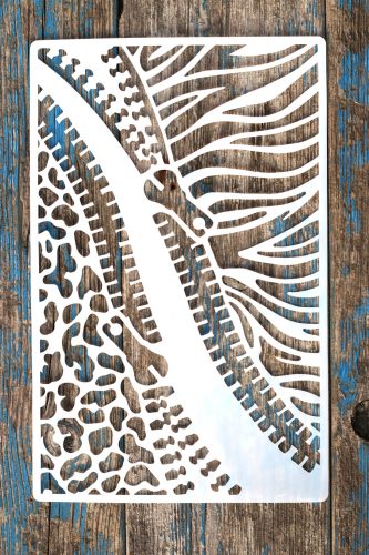 cipzár  mintás műanyag sablon 18x26cm  DIY festő stencil