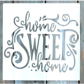 Home Sweet Home 23x23cm-es festő sablon  DIY stencil