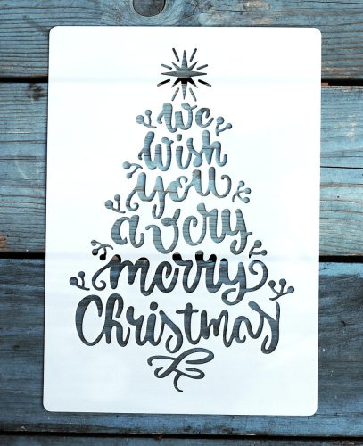 15x21 cm- es karácsonyi, mintás rétegző festő sablon stencil 