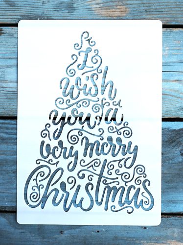 15x21 cm- es karácsonyi, mintás rétegző festő sablon stencil 