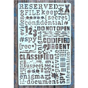 textúra felirat, betű festő sablon 18x26cm-es DIY stencil