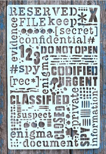 textúra felirat, betű festő sablon 18x26cm-es DIY stencil