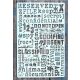 textúra felirat, betű festő sablon 18x26cm-es DIY stencil