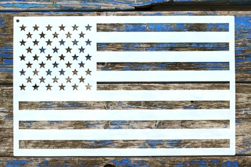 USA zászló mintás sablon 28x43cm-es fal stencil 