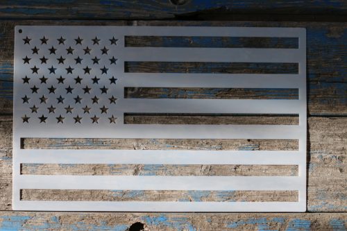 USA zászló mintás sablon 28x43cm-es fal stencil 