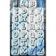 Nagy méretű 10x10 cm-es Graffiti ABC  Betű és Szám Sablon 36 db-os újra felhasználható DIY stencil