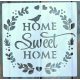 Home Sweet Home 23x23cm-es festő sablon  DIY stencil