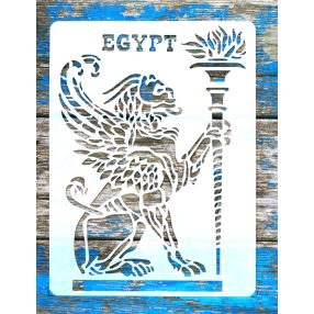 Egyiptom  mintás rétegző festő sablon 21x28cm